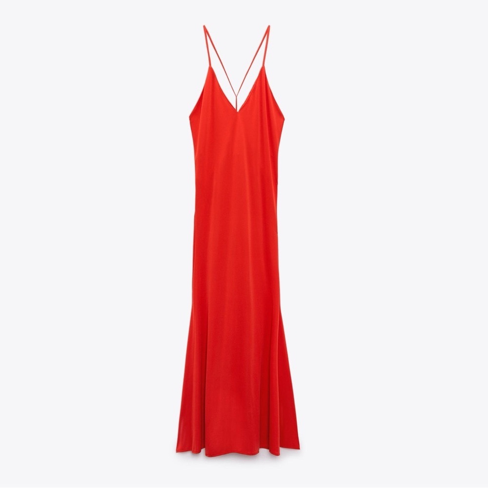 ZARA Strappy Back Slip Maxi Dress | Size S | NWOT